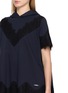  - BONBOM - Lace Trimmed Half Sleeve Hoodie