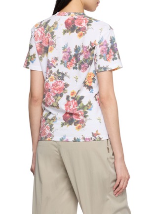 Back View - Click To Enlarge - BONBOM - Floral Print Crewneck T-Shirt