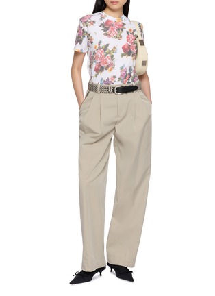 Figure View - Click To Enlarge - BONBOM - Floral Print Crewneck T-Shirt