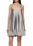 BONBOM Harness Strap Pleated Mini Dress