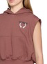  - BONBOM - Sleeveless Piercing Logo Cotton Hoodie