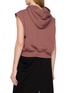 Back View - Click To Enlarge - BONBOM - Sleeveless Piercing Logo Cotton Hoodie