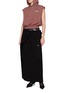 Figure View - Click To Enlarge - BONBOM - Sleeveless Piercing Logo Cotton Hoodie