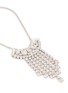 Detail View - Click To Enlarge - DRIES VAN NOTEN - Strass Statement Silver Pleated Brass Necklace