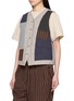 Detail View - Click To Enlarge - FAFAMOON - Reversible Patchwork Panel Linen Cotton Vest