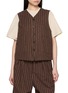 FAFAMOON Reversible Patchwork Panel Linen Cotton Vest
