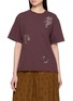 FAFAMOON Botanical Motif Cotton Linen Top