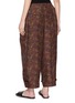 Back View - Click To Enlarge - FAFAMOON - Floral Print Ankle Tie Cropped Silk Pants