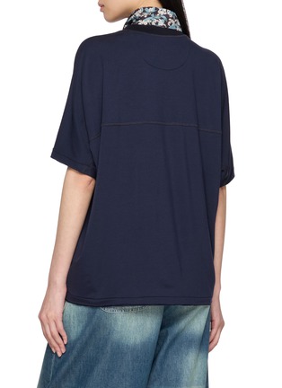 Back View - Click To Enlarge - FAFAMOON - Scarf Collar Wool Blend Top