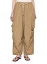 FAFAMOON Water Repellent Ankle Tie Cotton Blend Pants