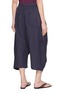 Back View - Click To Enlarge - FAFAMOON - Stitch Detail Linen Cotton Cropped Pants