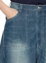  - FAFAMOON - Low Rise Wide Leg Washed Cotton Denim Jeans