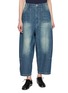 FAFAMOON Low Rise Wide Leg Washed Cotton Denim Jeans