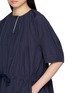  - FAFAMOON - Drawstring Waist Gathered Cotton Blend Midi Dress