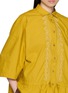  - FAFAMOON - Embroidered Panel Drawstring Batwing Cotton Shirt