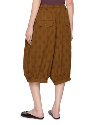 Back View - Click To Enlarge - FAFAMOON - Dotted Lantern Cotton Linen Blend Pants