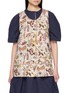 FAFAMOON Botanical Print Cotton Linen Vest