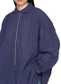  - FAFAMOON - Textured Volume Cotton Blend Long Shirt