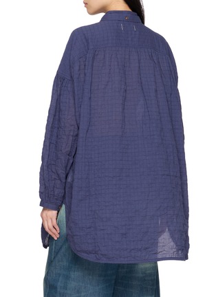Back View - Click To Enlarge - FAFAMOON - Textured Volume Cotton Blend Long Shirt