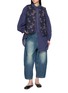 Figure View - Click To Enlarge - FAFAMOON - Textured Volume Cotton Blend Long Shirt