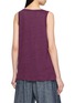 Back View - Click To Enlarge - FAFAMOON - Sleeveless Fringed Linen Top