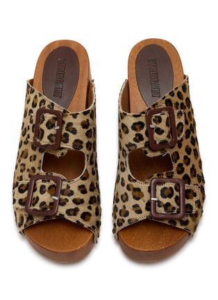 Figure View - Click To Enlarge - STRINGART - Two-buckle Suede Clogs