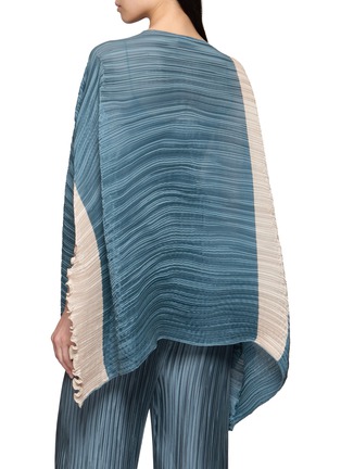 Back View - Click To Enlarge - DAPHNE VALENTE - Emimetron Pleated Stripe Panel Jacket