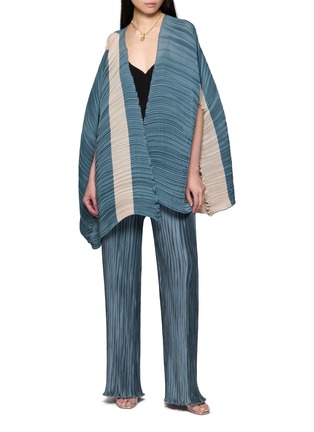 Figure View - Click To Enlarge - DAPHNE VALENTE - Emimetron Pleated Stripe Panel Jacket