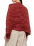 Back View - Click To Enlarge - DAPHNE VALENTE - Emimetron Pleated V-Neck Silky Touch Jacket
