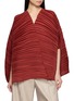 DAPHNE VALENTE Emimetron Pleated V-Neck Silky Touch Jacket