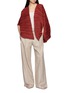 Figure View - Click To Enlarge - DAPHNE VALENTE - Emimetron Pleated V-Neck Silky Touch Jacket