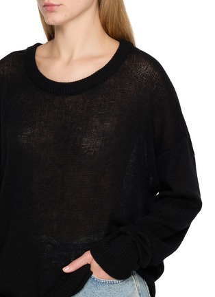  - BALENCIAGA - Boxy Foil Sheer Cashmere Knit Sweater