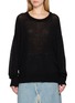 BALENCIAGA Boxy Foil Sheer Cashmere Knit Sweater