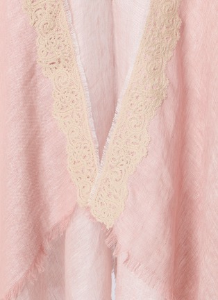 Detail View - Click To Enlarge - GAYNOR BONGARD - Fringe-Edge Linen Cape