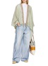 Figure View - Click To Enlarge - GAYNOR BONGARD - Fringe-Edge Linen Cape