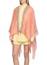 Front View - Click To Enlarge - GAYNOR BONGARD - Fringe-Edge Linen Cape