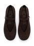 Detail View - Click To Enlarge - LOEWE - Rio Raffia Embroidered Suede Mary Jane Flats