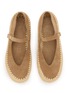 Detail View - Click To Enlarge - LOEWE - Rio Raffia Embroidered Suede Mary Jane Flats