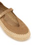 Detail View - Click To Enlarge - LOEWE - Rio Raffia Embroidered Suede Mary Jane Flats