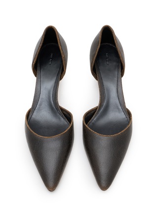 Figure View - Click To Enlarge - THE ROW - Liisa Kitten D'Orsay 35 Waxed Suede Heels
