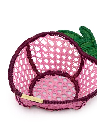 Detail View - Click To Enlarge - MERCEDES SALAZAR - Mini Amazon Strawberry Raffia Bread Basket — Set Of 2