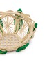 Detail View - Click To Enlarge - MERCEDES SALAZAR - Mini Jungle Leaf Raffia Bread Basket — Set Of 2