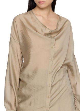  - RUOHAN - Amir Draped Tencel Long Sleeve Shirt