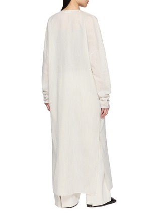 Back View - Click To Enlarge - RUOHAN - Kea Slip Top Sheer Embroidered Cardigan Set