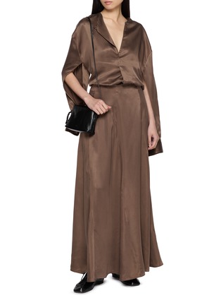 Figure View - Click To Enlarge - RUOHAN - Assu Asymmetrical Maxi Skirt