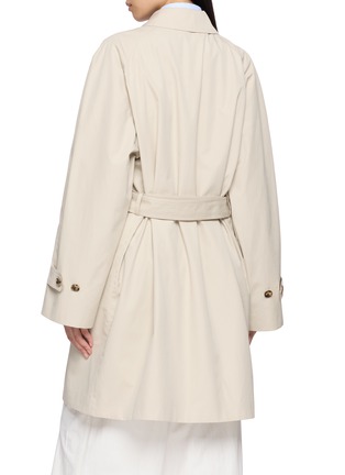 Back View - Click To Enlarge - THE ROW - Amaya Belted Washed Cotton Car Coat