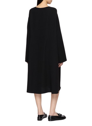 Back View - Click To Enlarge - THE ROW - Kael Knee Length Silk Dress
