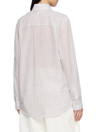 Back View - Click To Enlarge - THE ROW - Dalan Check Cotton Shirt