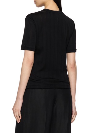 Back View - Click To Enlarge - THE ROW - Etina Rib Cotton Knit T-Shirt