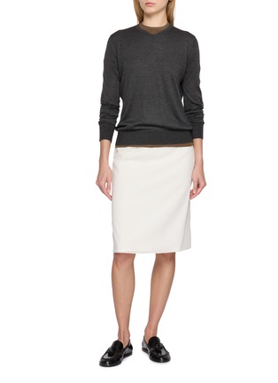 Figure View - Click To Enlarge - THE ROW - Ondre V-neck Cashmere Silk Top